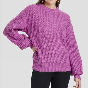 Last chance! Purple knit crew neck